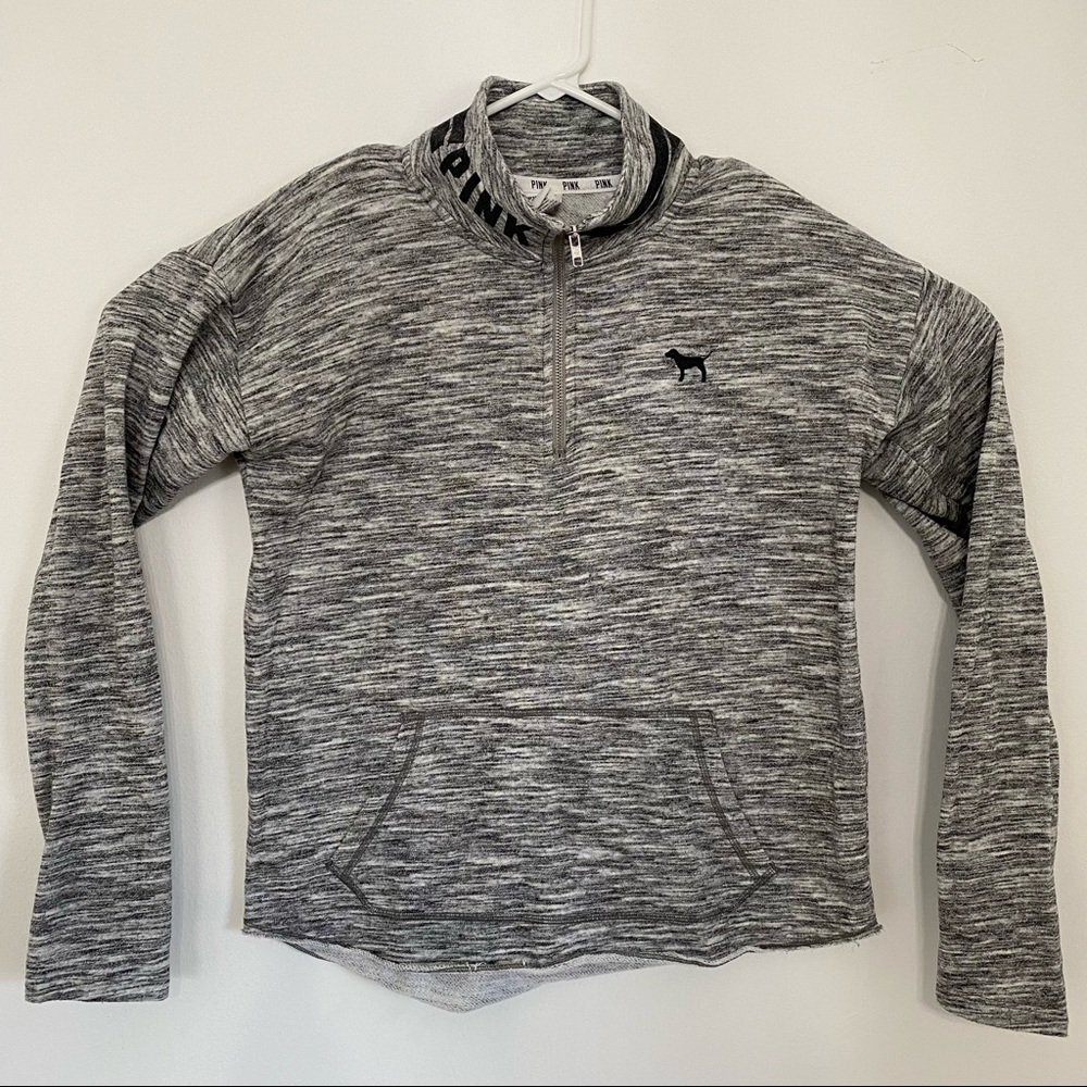 Love PINK Gray Zip Up Turtleneck Jacket Size Medium
